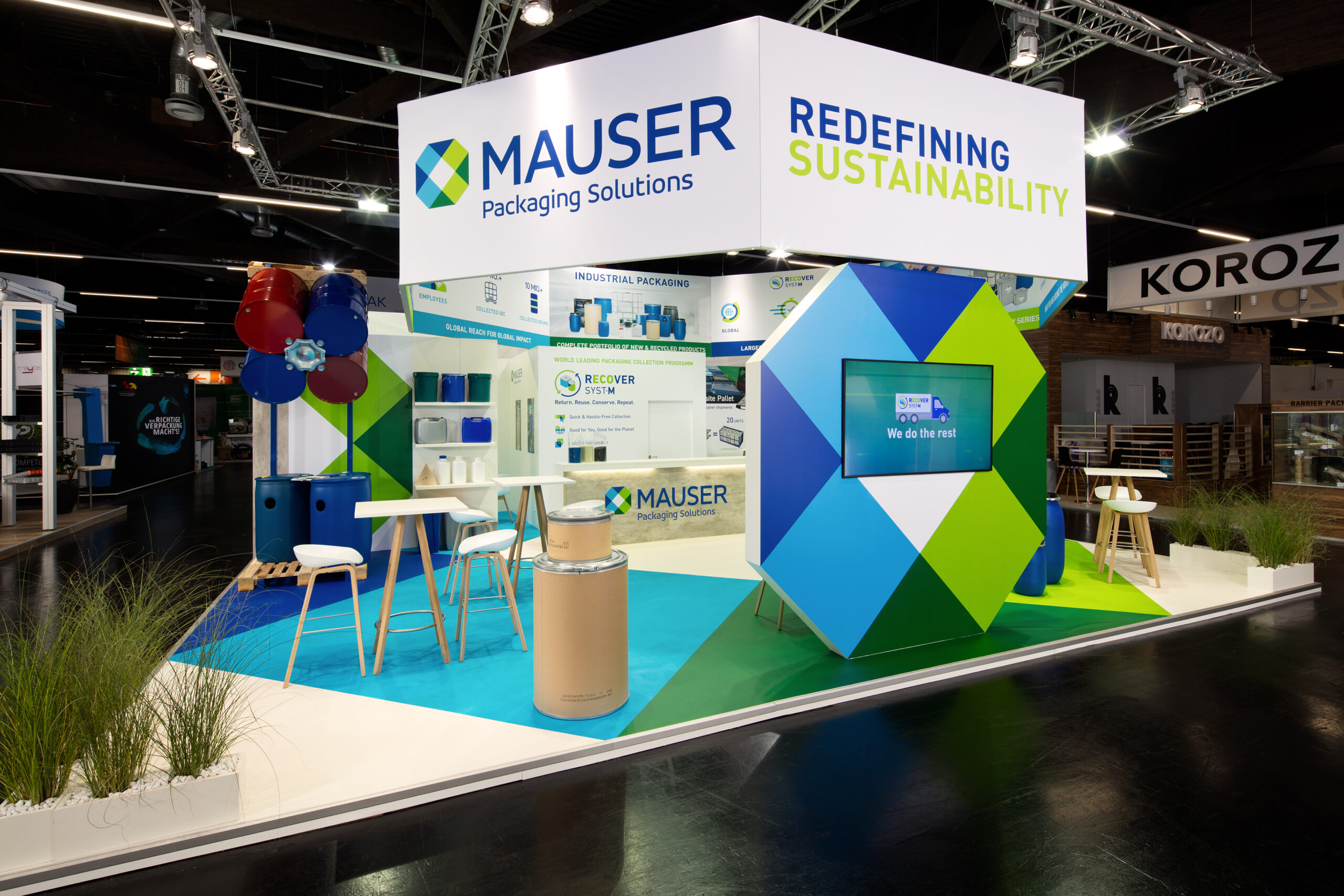 Front of the booth Mauser Packaging Solutions